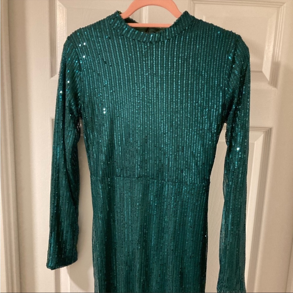 NWOT green sequin dress